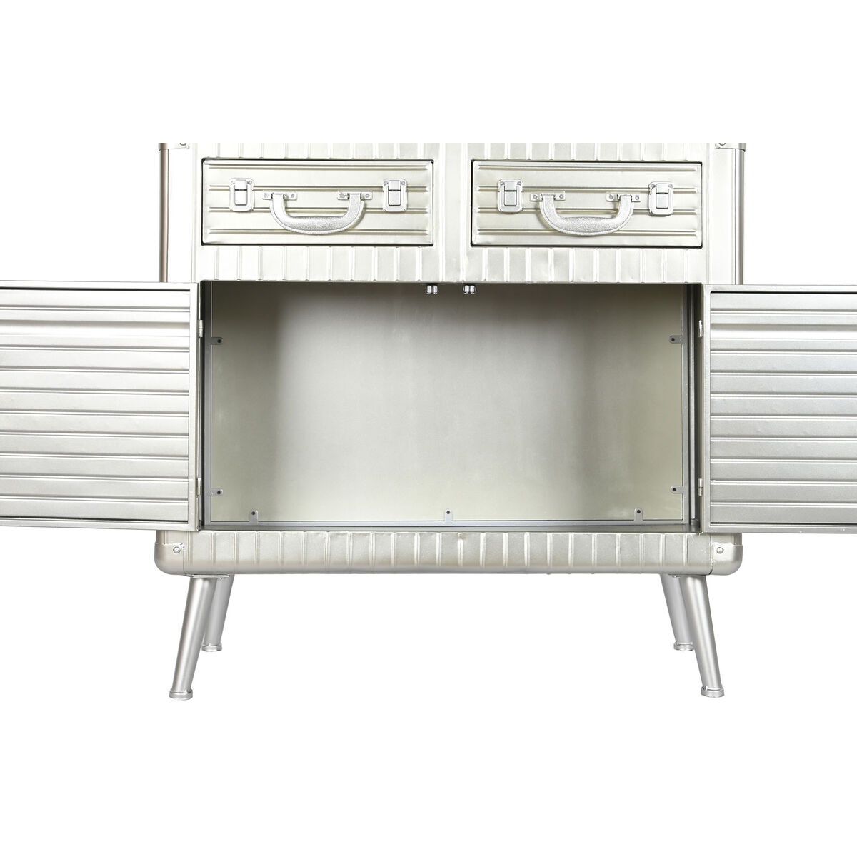 Skänk Home ESPRIT Silvrig Metall Trä MDF 80 x 39 x 82 cm - 8