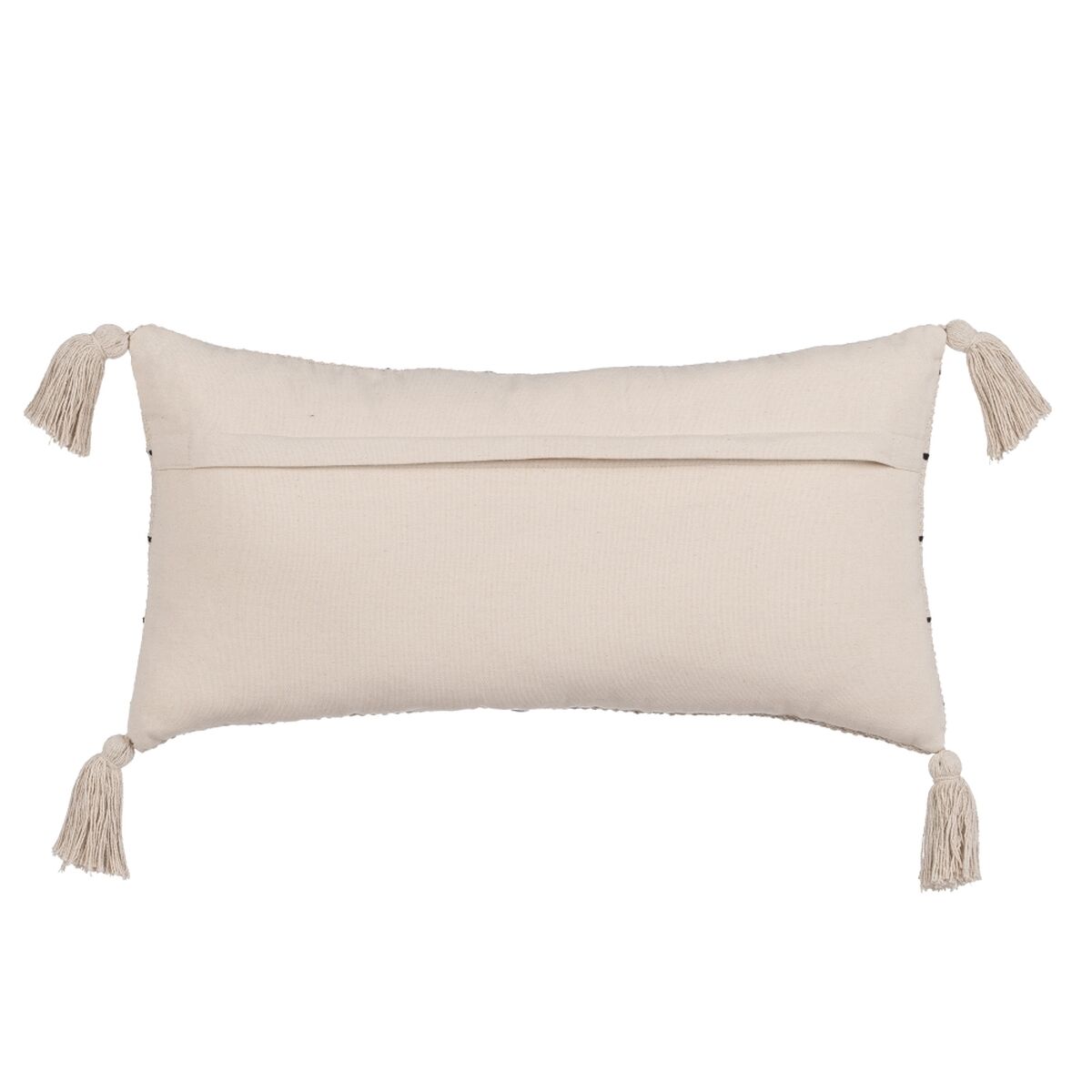 Kudde Bomull Svart Beige 30 x 60 cm - 2