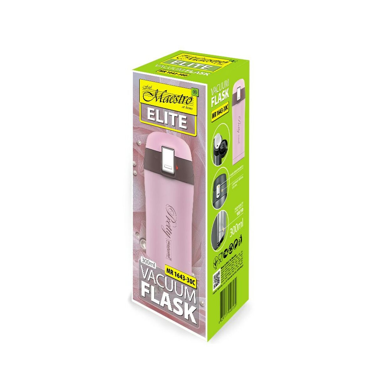 Termos Feel Maestro MR-1643-30C Rosa Rostfritt stål Gummi Plast 300 ml - 3