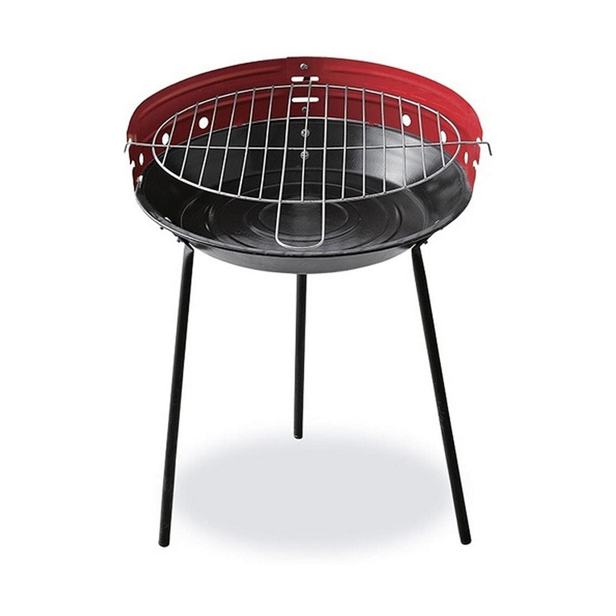 Kolgrill med ben EDM 73832 Röd/Svart Järn Ø 33 x 45 cm