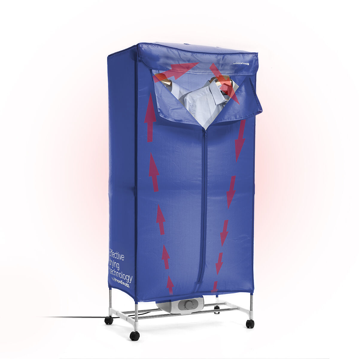 Bärbar elektrisk lufttork för kläder med 2 nivåer Dupledry Blue InnovaGoods 1200 W - 8