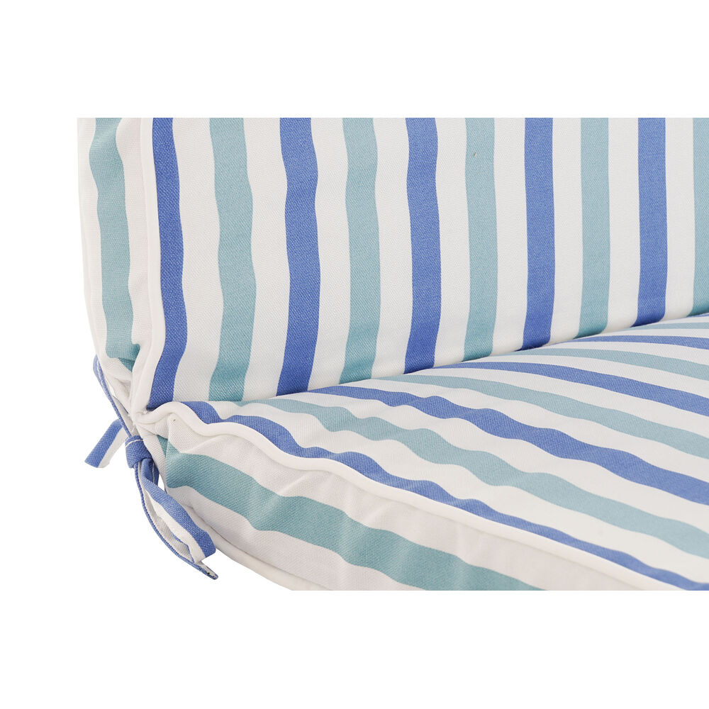 Kudde DKD Home Decor Vit Himmelsblå Marinblå Ränder 190 x 60 x 5 cm (190 x 60 x 5 cm) - 2