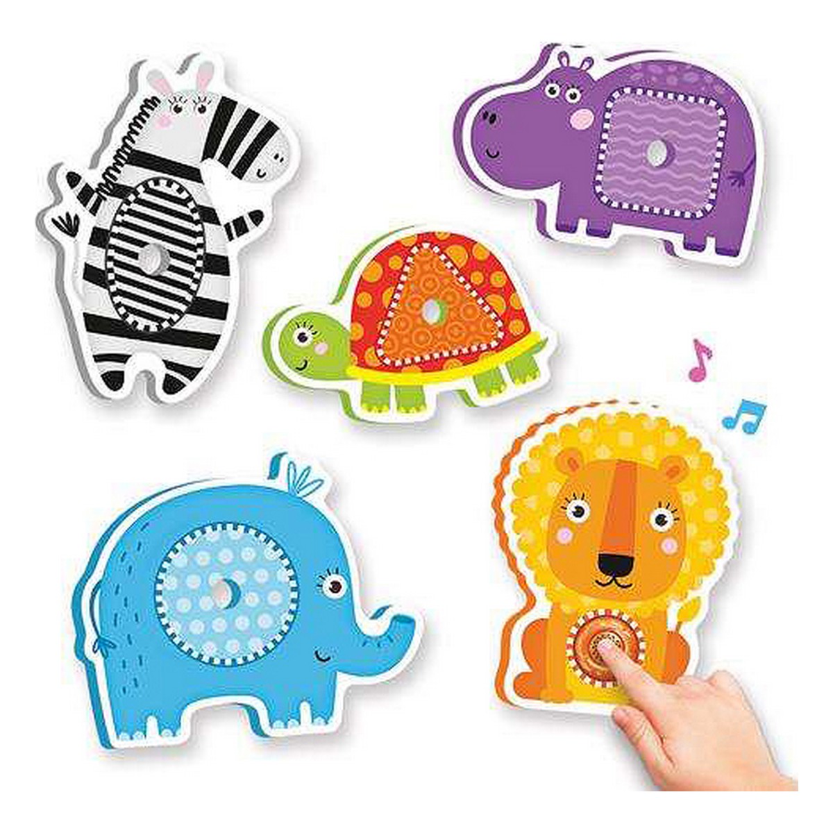 Barnpussel Reig Zoo Shapes djur Musik Bondgård - 6