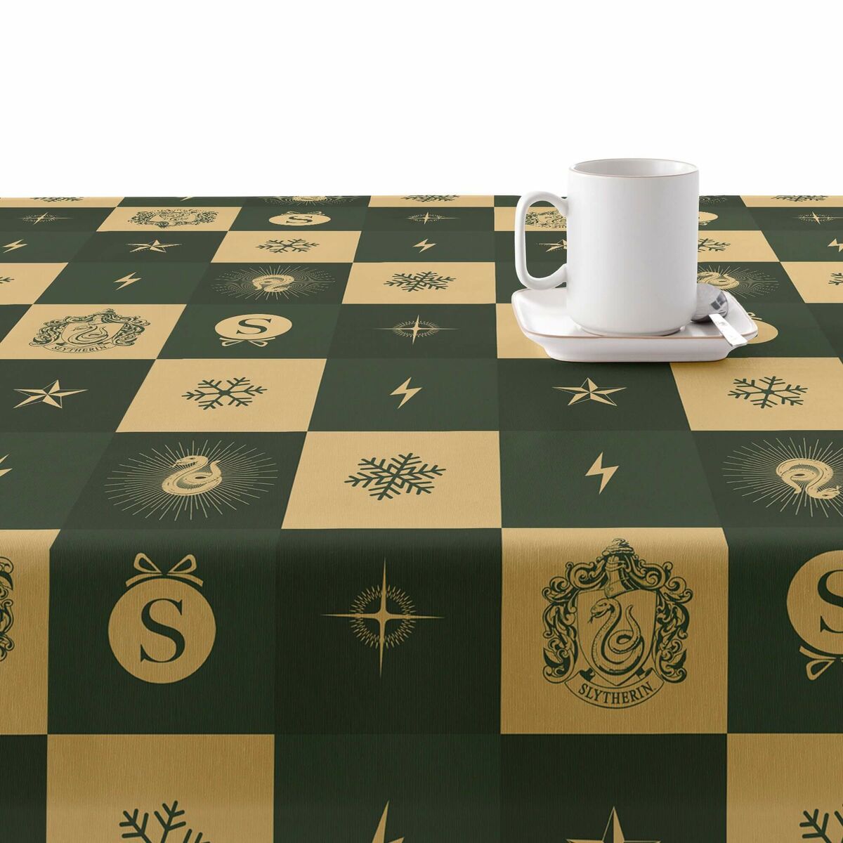 Fläckresistent bordsduk i harts Harry Potter Slytherin Multicolour 100 x 150 cm - 2
