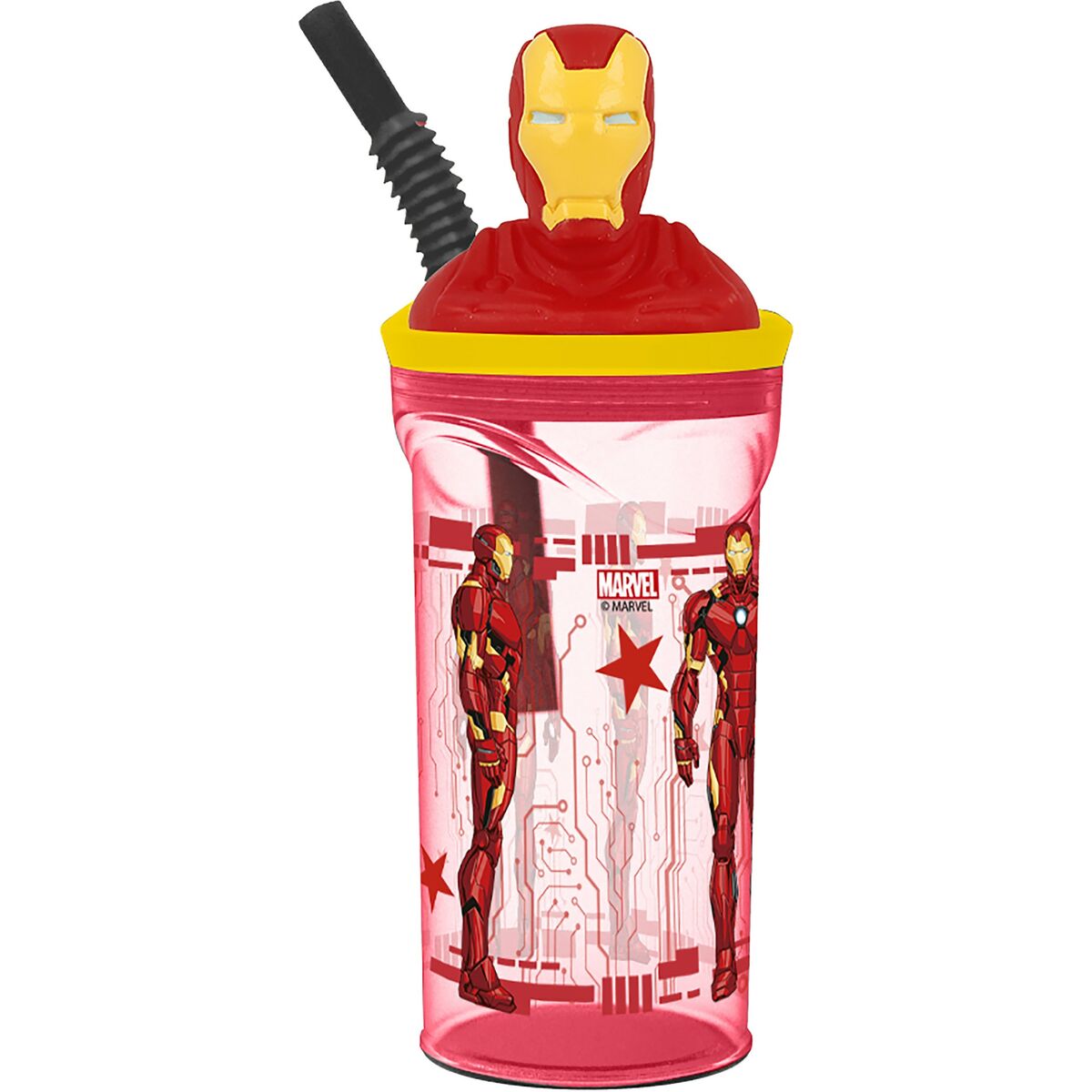 Muggen med Sugrör The Avengers Iron Man Röd 3D