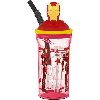 Muggen med Sugrör The Avengers Iron Man Röd 3D