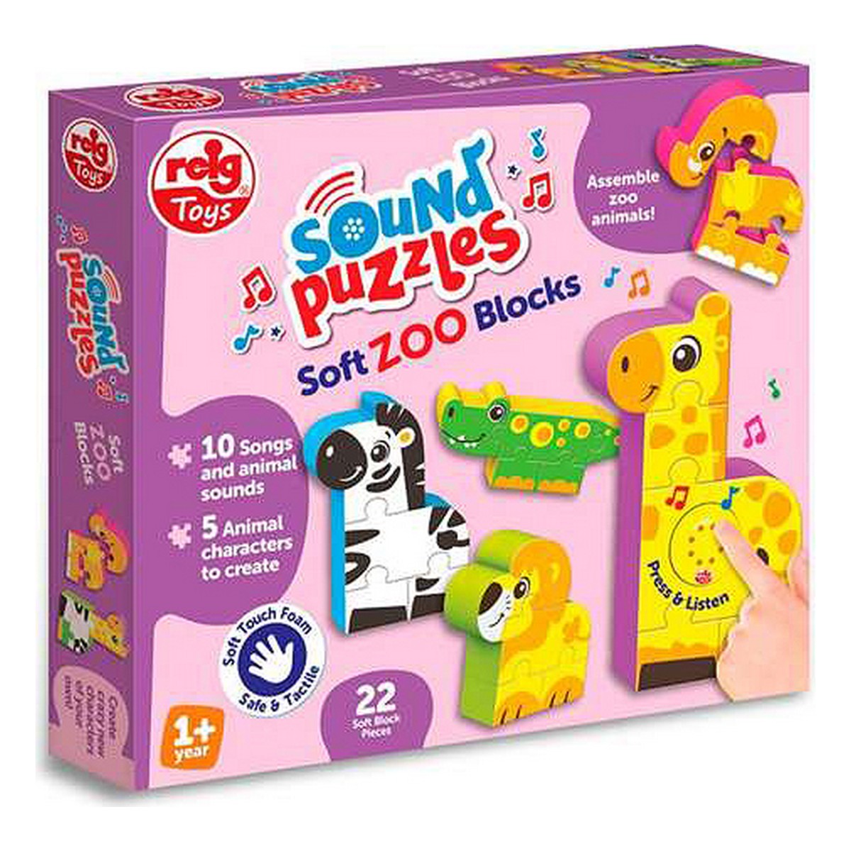 Barnpussel Reig Zoo Blocks 22 Delar - 8