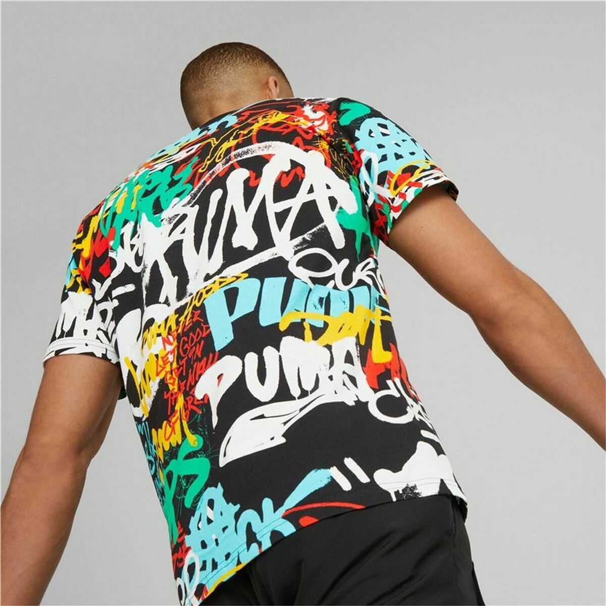 T-shirt med kortärm Herr Puma Graffiti Svart - 6