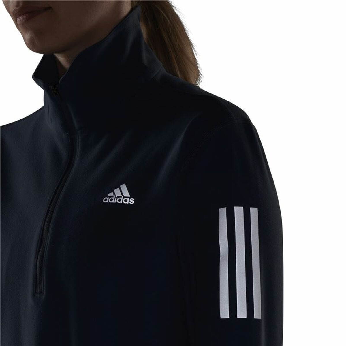 Långärmad t-shirt Dam Adidas Own the Run 1/2 Zip Indigo - 2