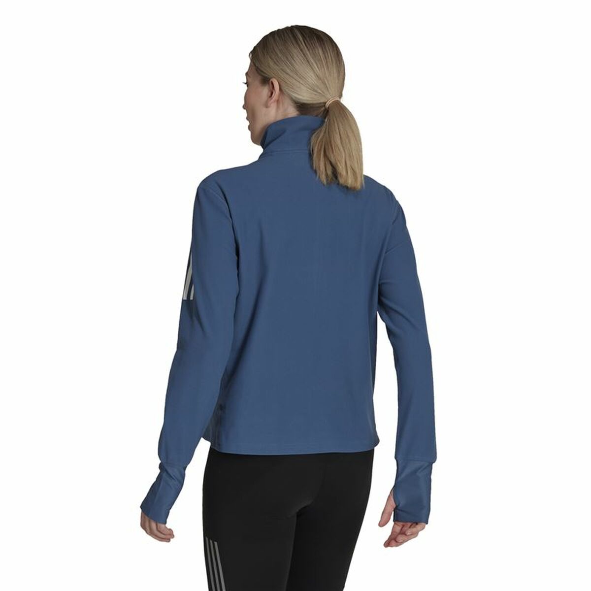 Långärmad t-shirt Dam Adidas Own the Run 1/2 Zip Indigo - 6