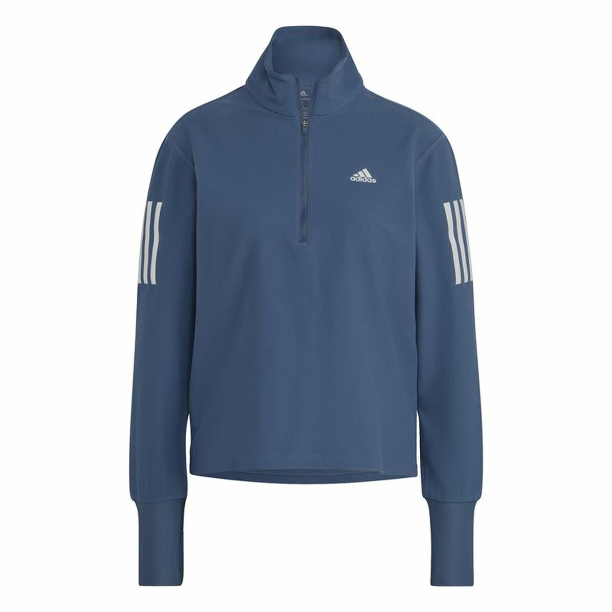 Långärmad t-shirt Dam Adidas Own the Run 1/2 Zip Indigo - 11