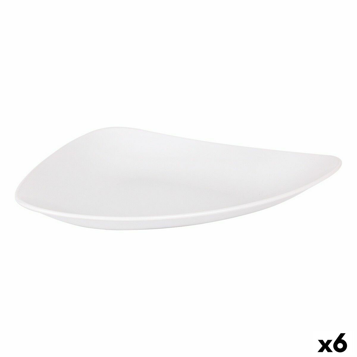 Platt skål Inde Vedone Porslin Vit 31 x 25 x 4 cm (6 antal)