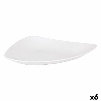 Platt skål Inde Vedone Porslin Vit 31 x 25 x 4 cm (6 antal)