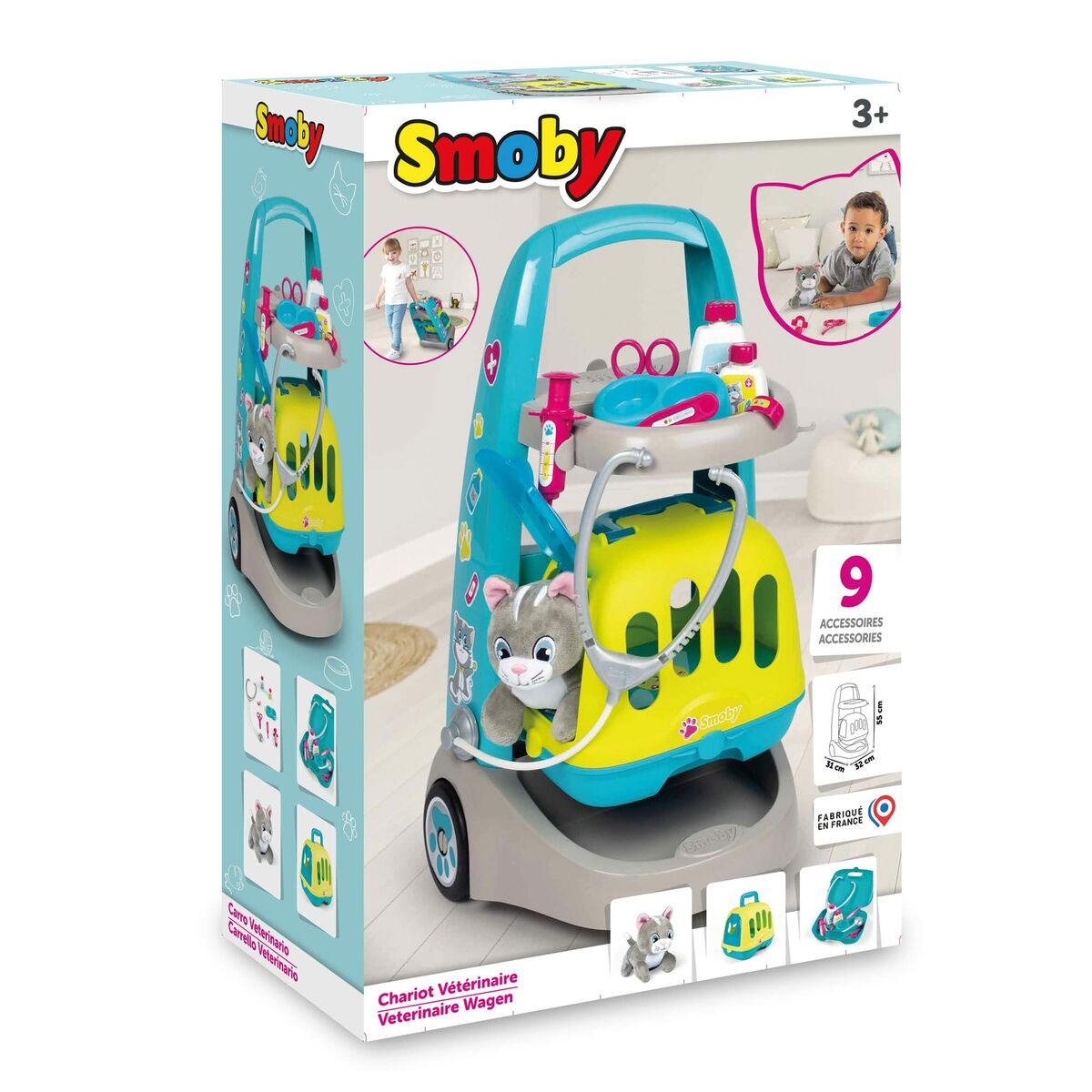 Leksak, doktorsväska med tillbehör Smoby VETERINARY TROLLEY - 2