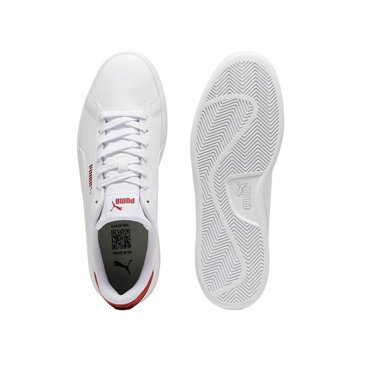 Sportskor Casual Herr Puma Smash 3.0 L Vit Röd - 3
