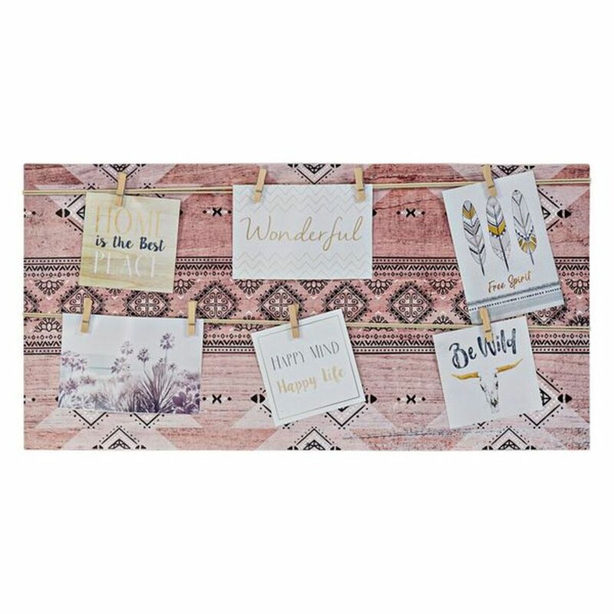 Fotoramar DKD Home Decor Brun Kanvas Etnisk 60 x 2 x 30 cm - 4