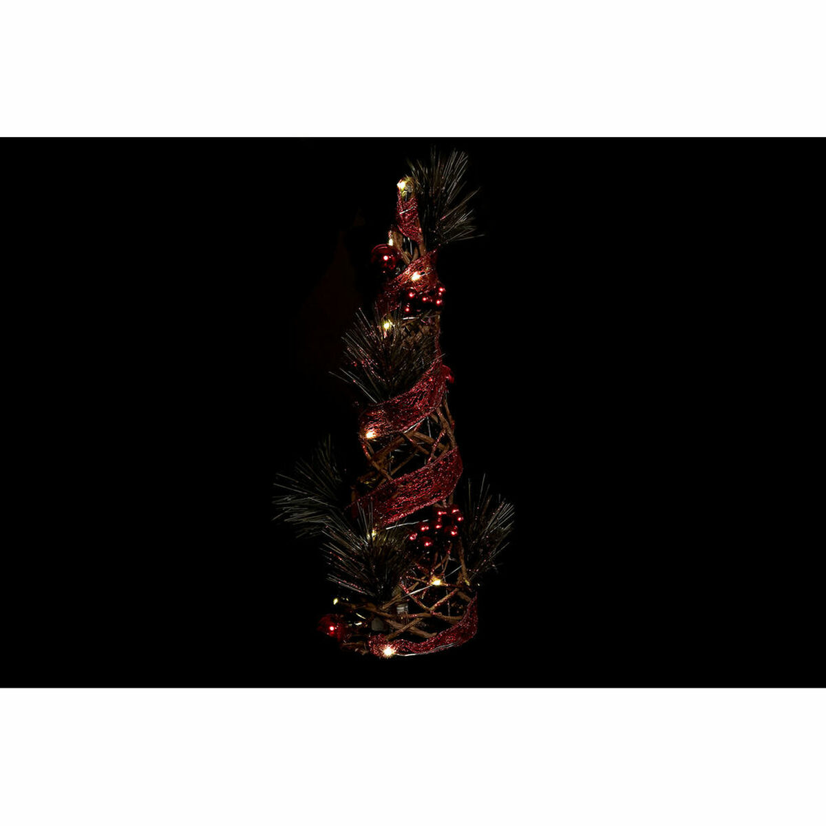 Julgran DKD Home Decor Röd Grön Gyllene 16 x 16 x 41 cm Plast (2 antal) - 2