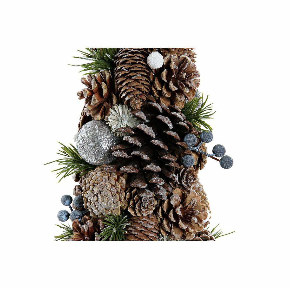 Julgran DKD Home Decor Vit Silvrig Naturell PVC Ananas Snöfall 19 x 19 x 38 cm - 2