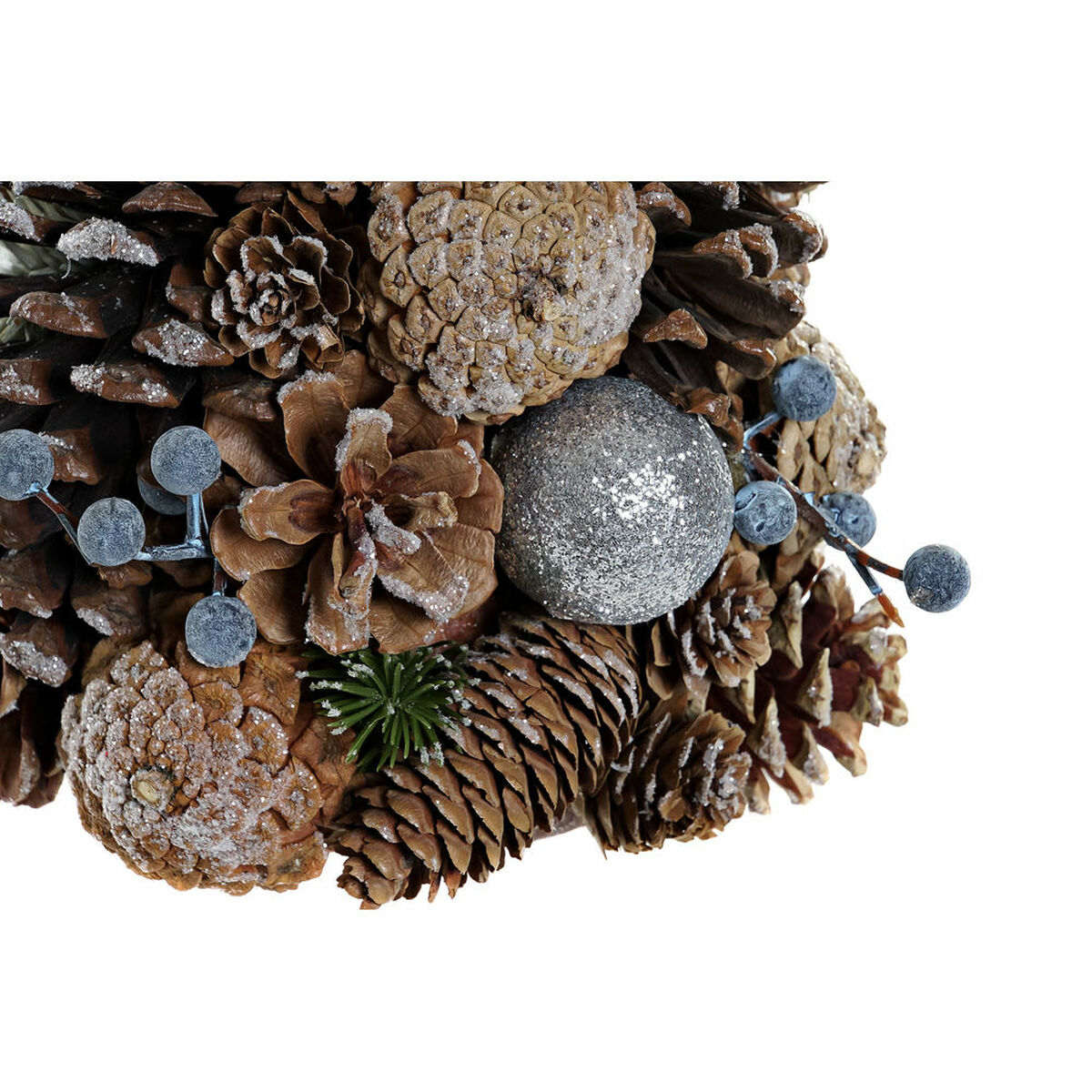 Julgran DKD Home Decor Vit Silvrig Naturell PVC Ananas Snöfall 19 x 19 x 38 cm - 3