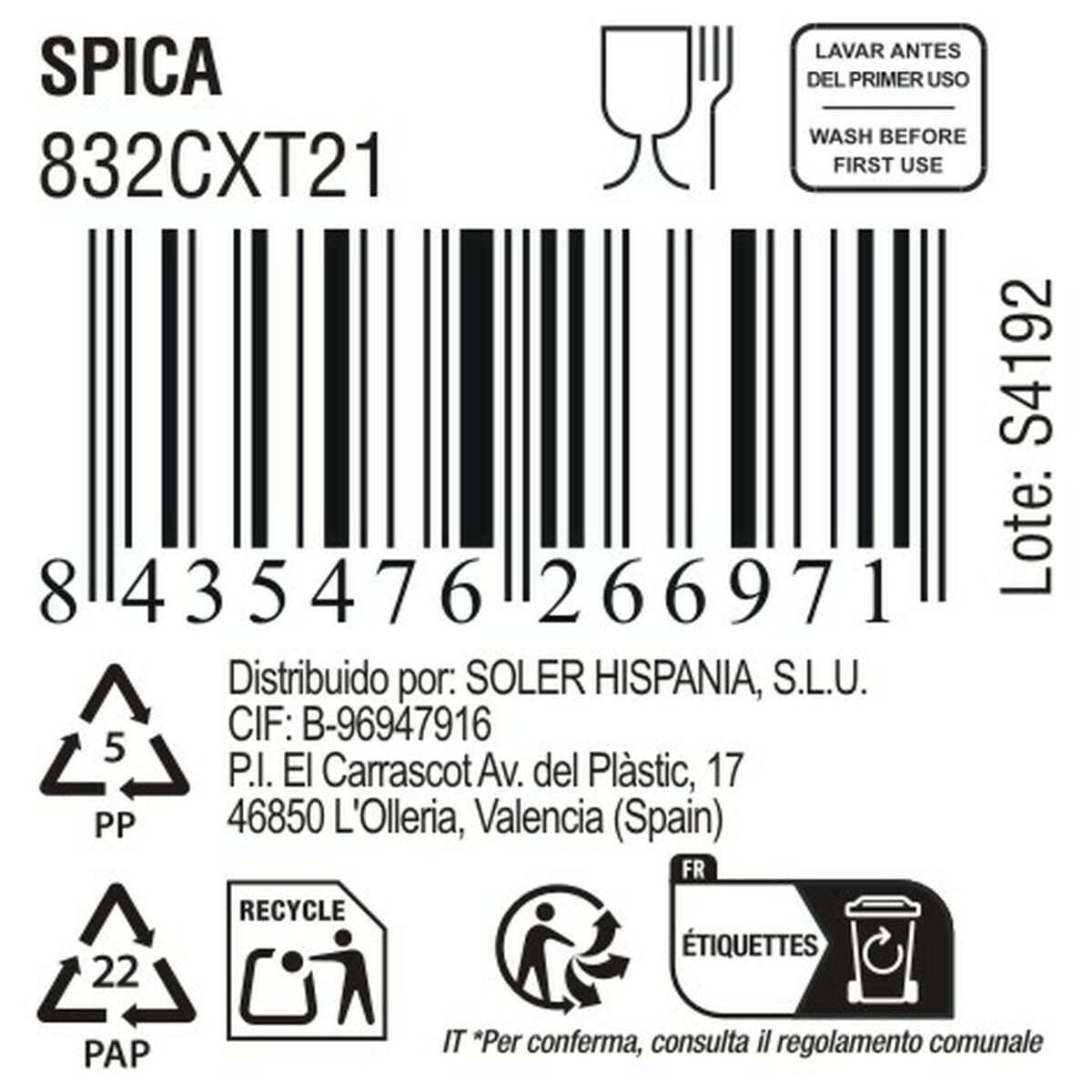 Vinglas La Mediterránea Spica Transparent 320 ml (36 antal) - 5
