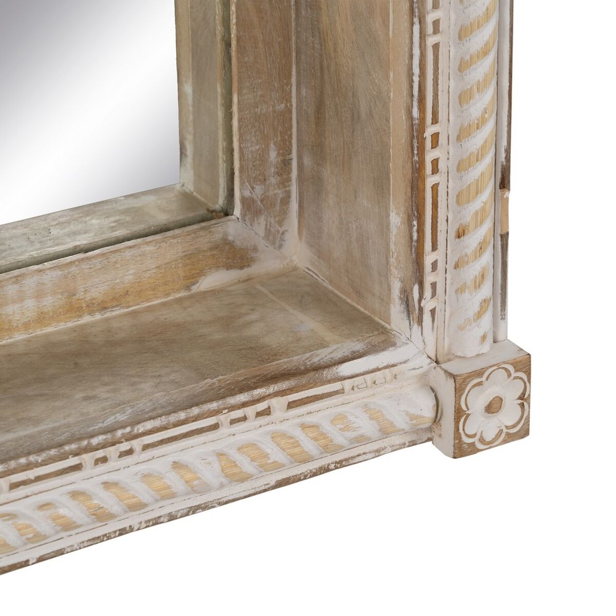 Väggspegel Vit Naturell Vertikalt 106,6 x 12,7 x 38 cm - 4