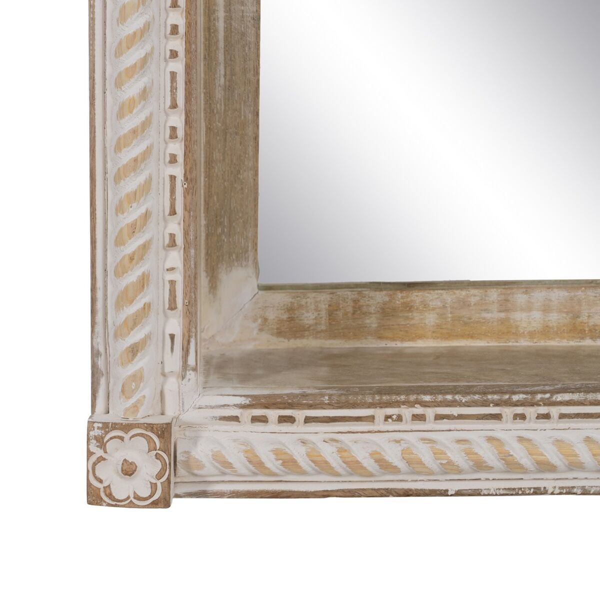 Väggspegel Vit Naturell Vertikalt 106,6 x 12,7 x 38 cm - 5