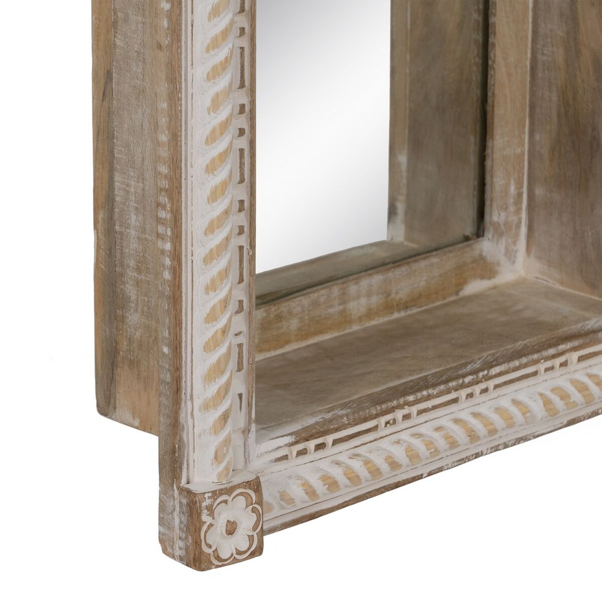 Väggspegel Vit Naturell Vertikalt 106,6 x 12,7 x 38 cm - 7