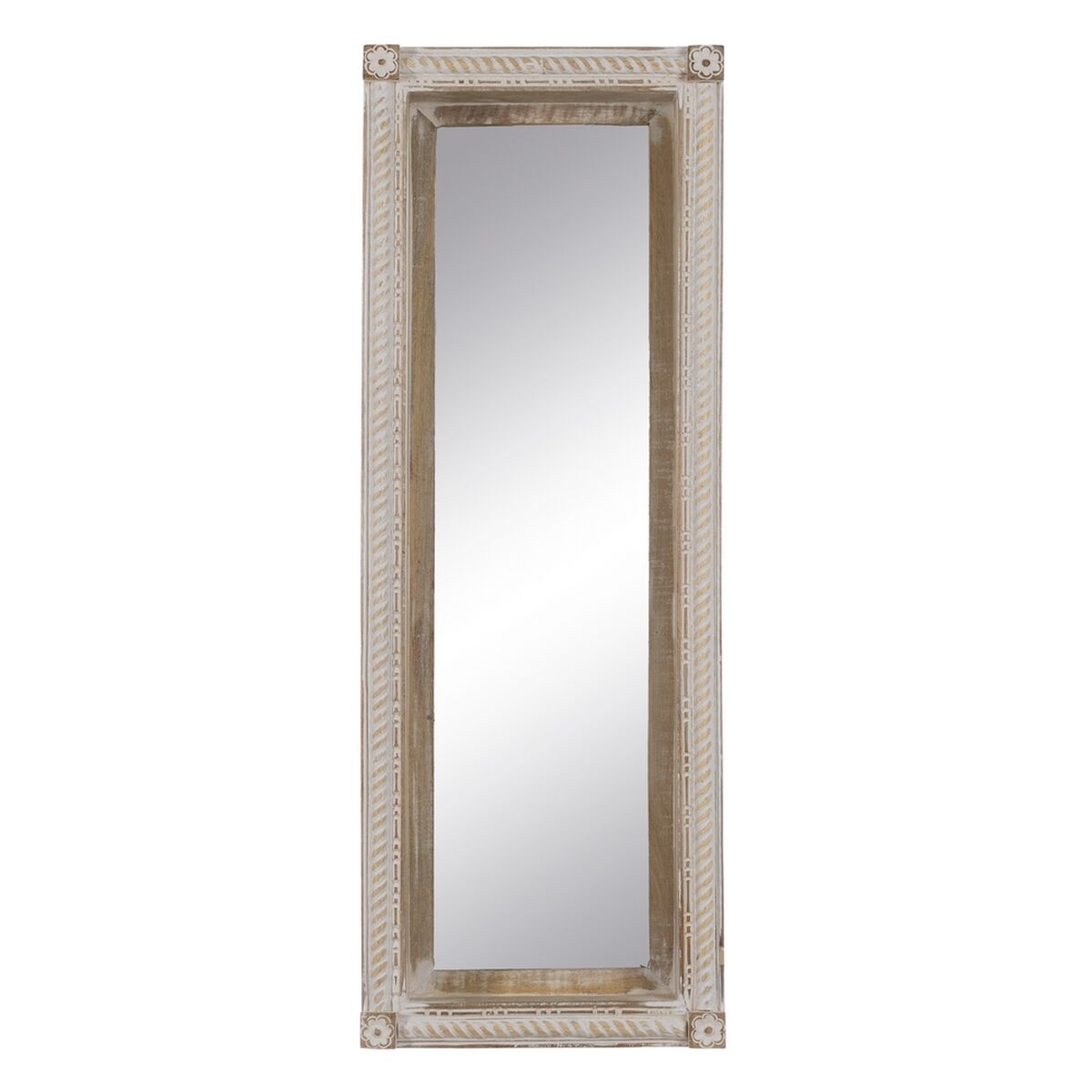 Väggspegel Vit Naturell Vertikalt 106,6 x 12,7 x 38 cm - 2