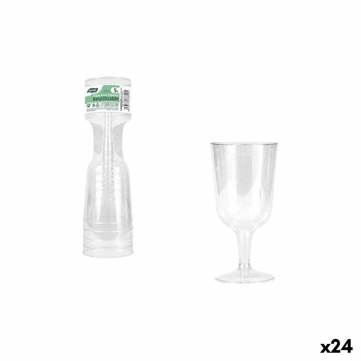 Vinglas Algon 200 ml 5 Delar (24 antal)