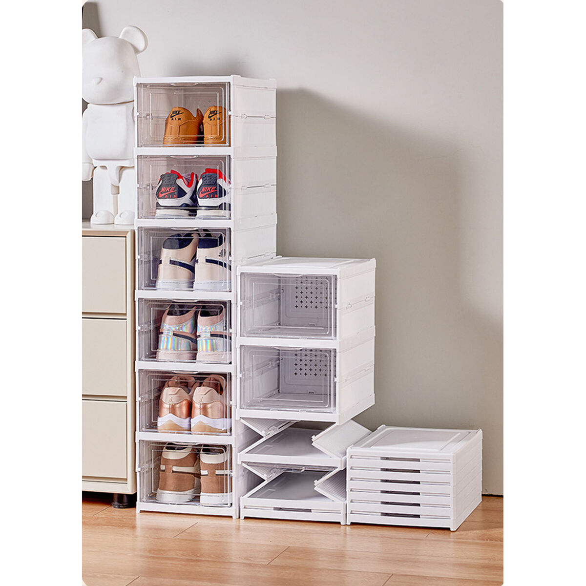 Skoställ Fulmo Vit Hård plast 25,5 X 34,5 X 105 CM - 2
