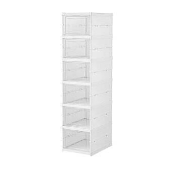 Skoställ Fulmo Vit Hård plast 25,5 X 34,5 X 105 CM