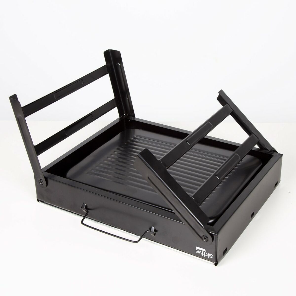 Bärbar Grill Aktive Rektangulär Svart Stål 40 x 20 x 28 cm - 14