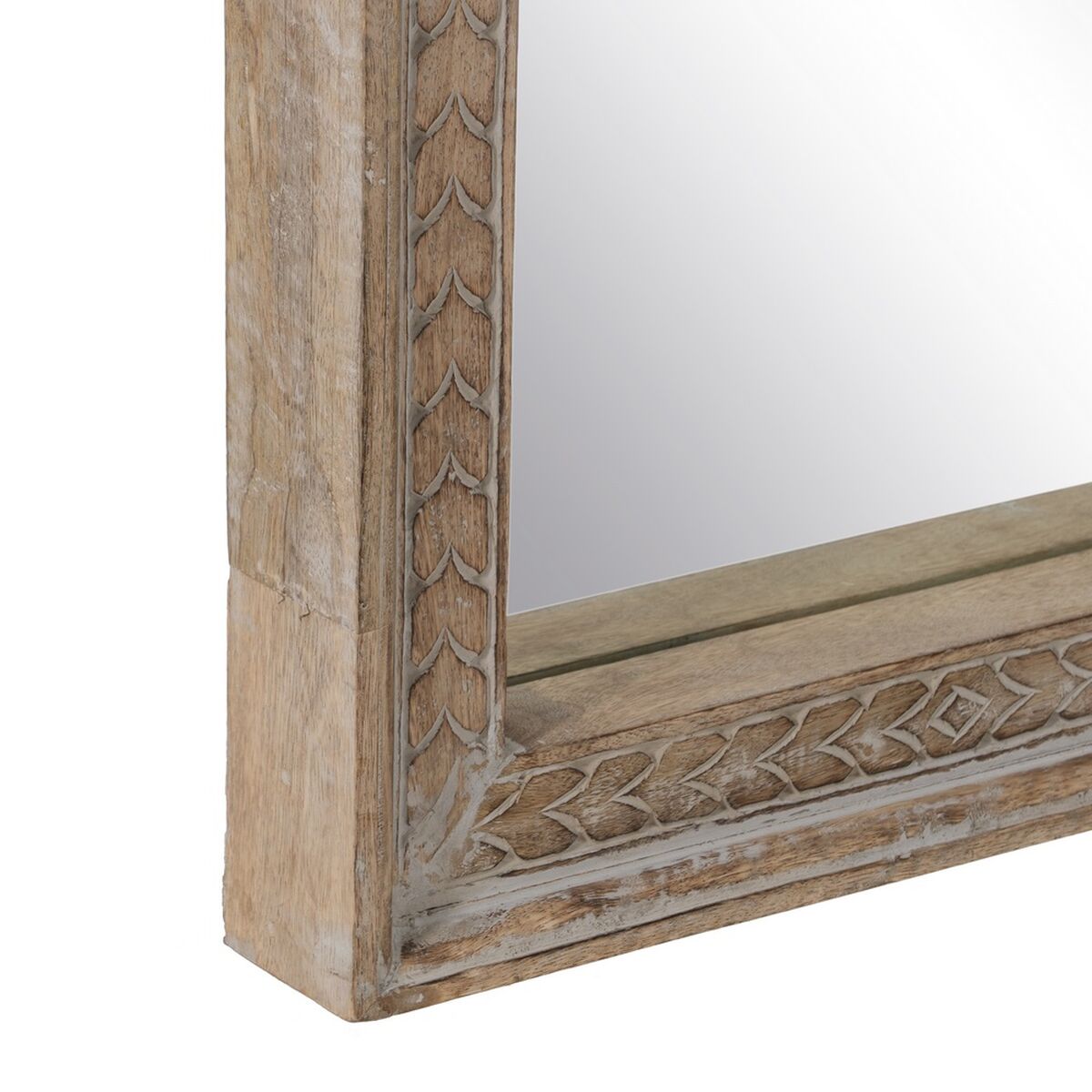 Garderobsspeglar Vit Naturell Vertikalt 48,26 x 7 x 183 cm - 8