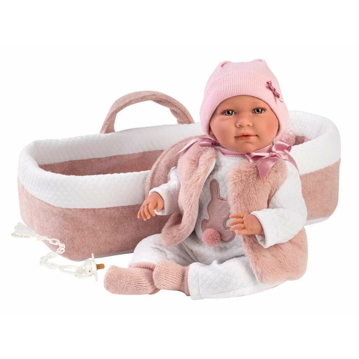 Bebisdocka Llorens Mimi Rosa 40 cm Bärgningsvagn - 5