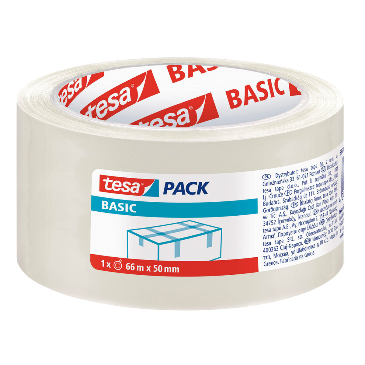 Självhäftande band TESA Förpackning Transparent 50 mm x 66 m (6 antal) - 4