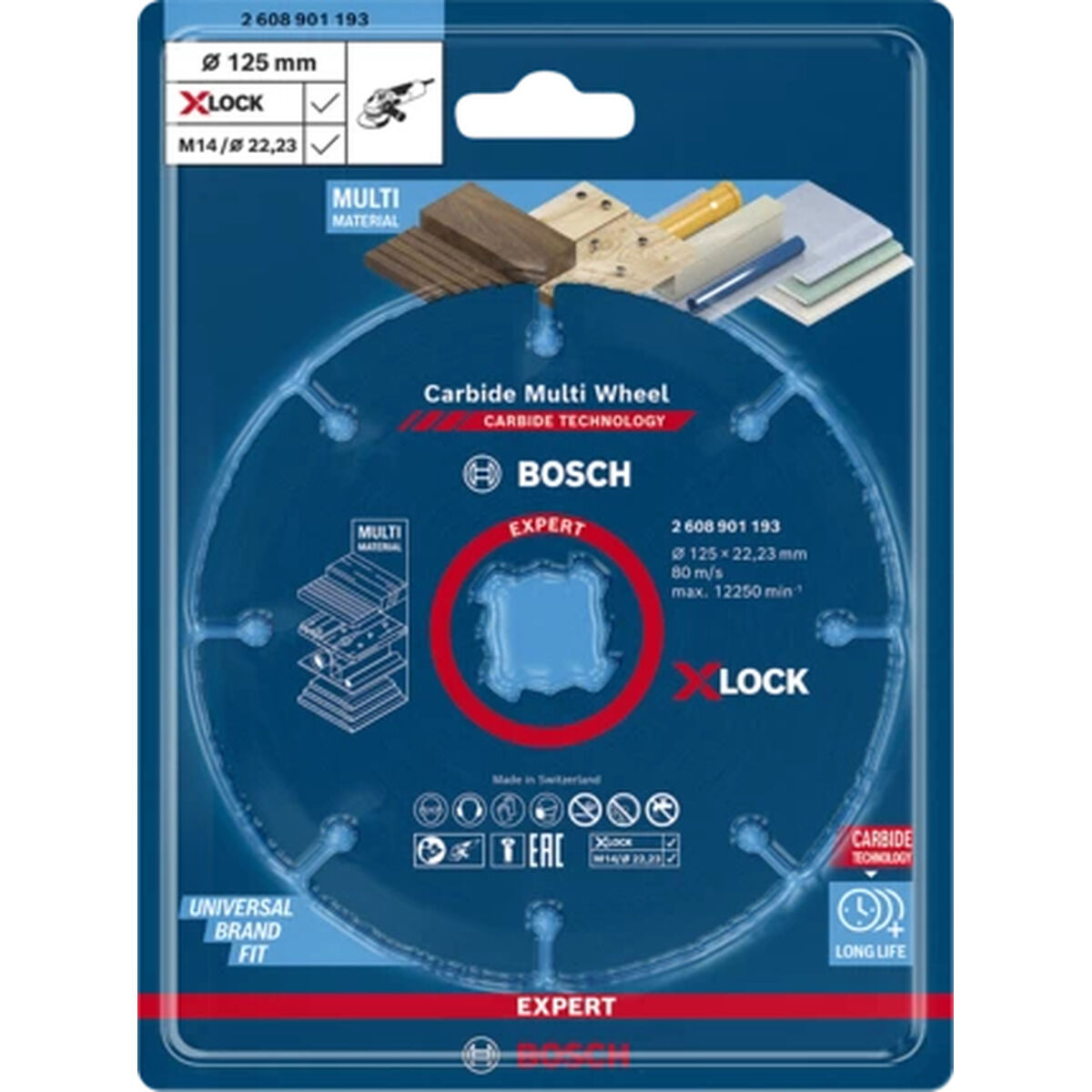Skärskiva BOSCH Expert Multi 125mm 20 x 1 x 15 cm Karbid - 6