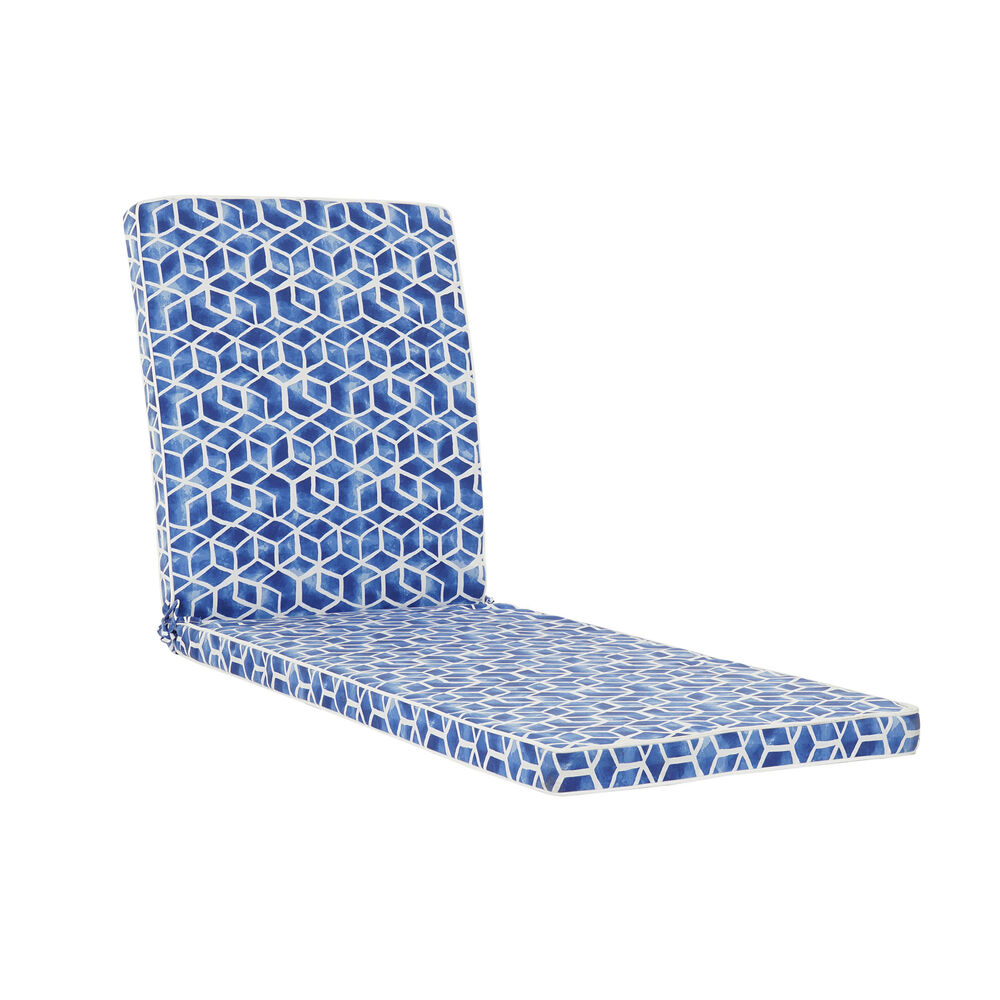 Kudde DKD Home Decor Blå Vit Rektangulär Geometrisk 190 x 60 x 5 cm (190 x 60 x 5 cm)