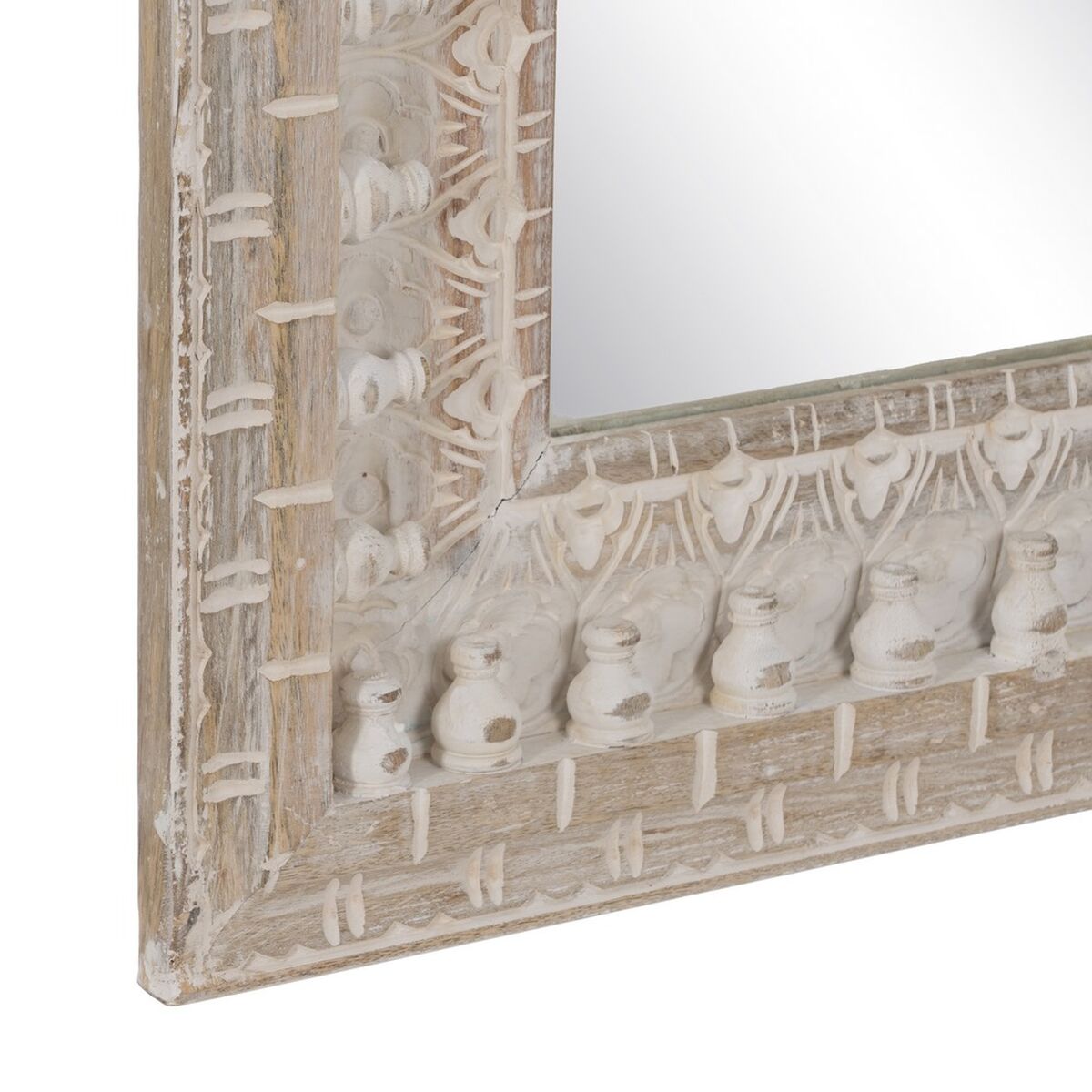 Väggspegel Vit Naturell Vertikalt 71,1 x 5,1 x 101,6 cm - 5
