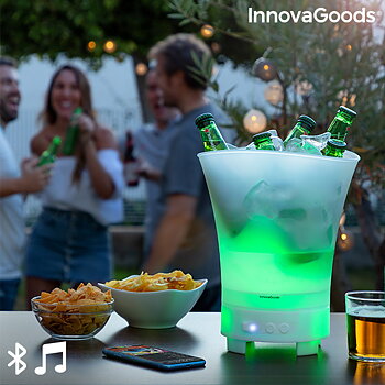 LED-hink med återuppladdningsbar högtalare Sonice InnovaGoods