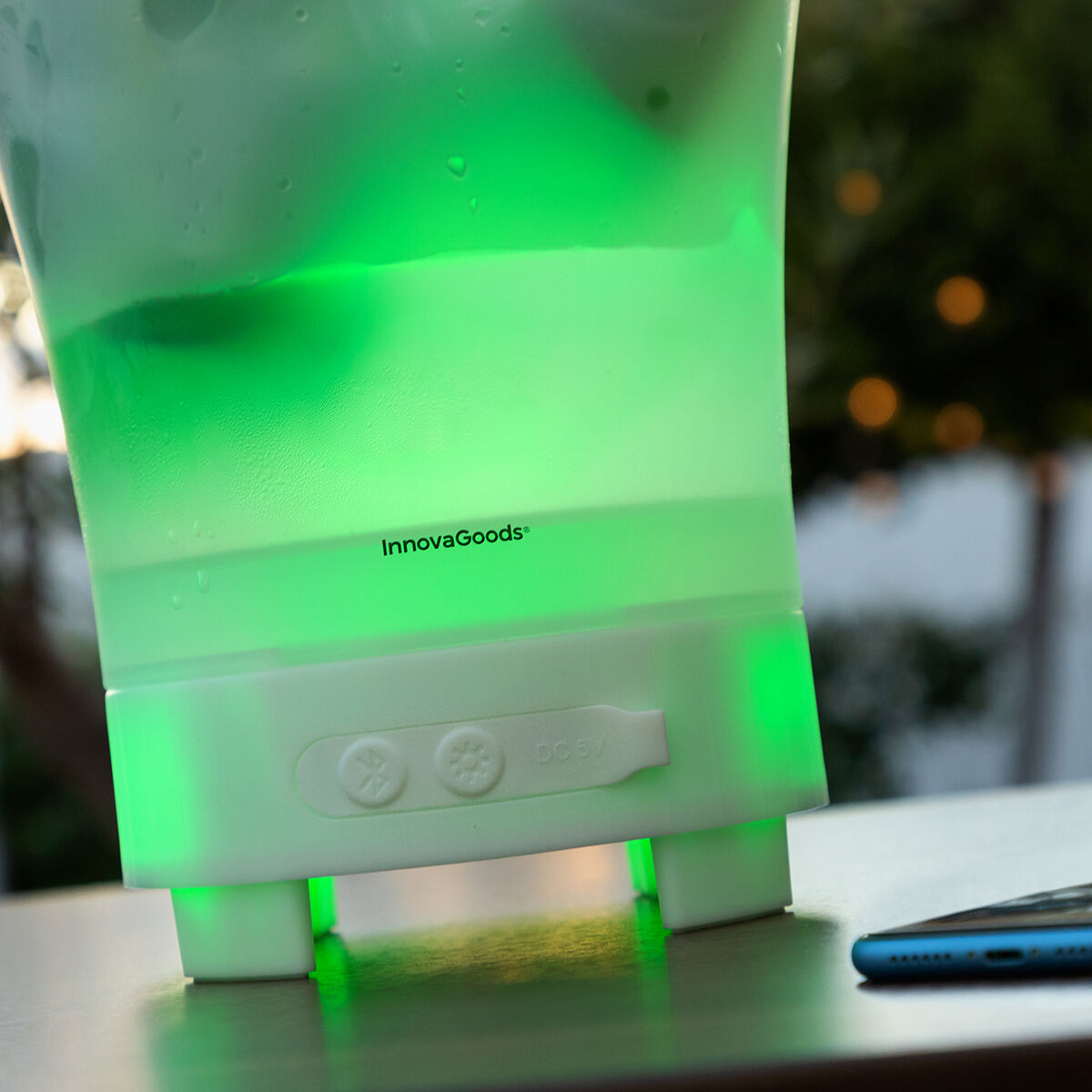 LED-hink med återuppladdningsbar högtalare Sonice InnovaGoods - 32