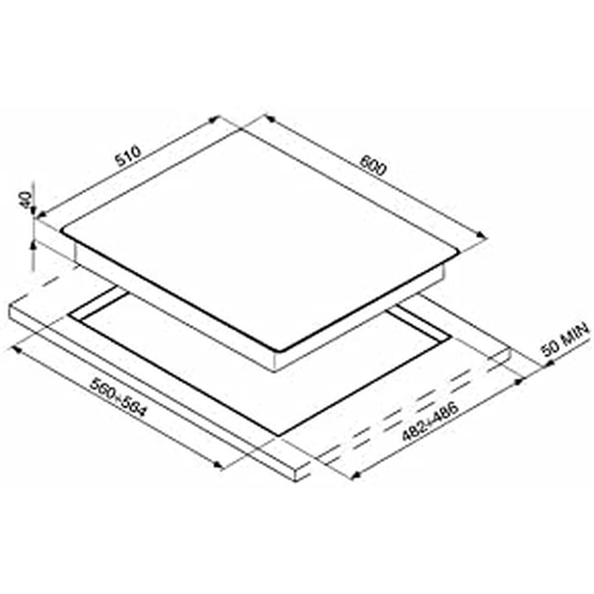 Gasplatta Meireles MG 3630X    BUT 60 cm 60 cm - 2