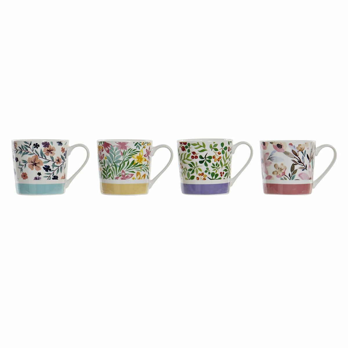 Mugg DKD Home Decor Porslin Bone China (410 ml) (4 pcs)