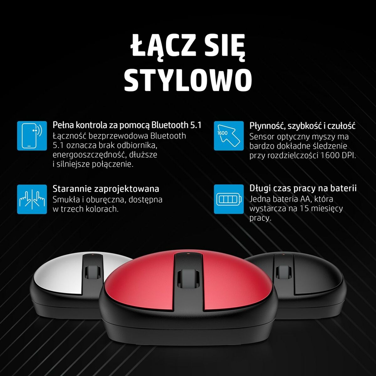 Trådlös Mus Bluetooth HP 793F9AA Vit - 2