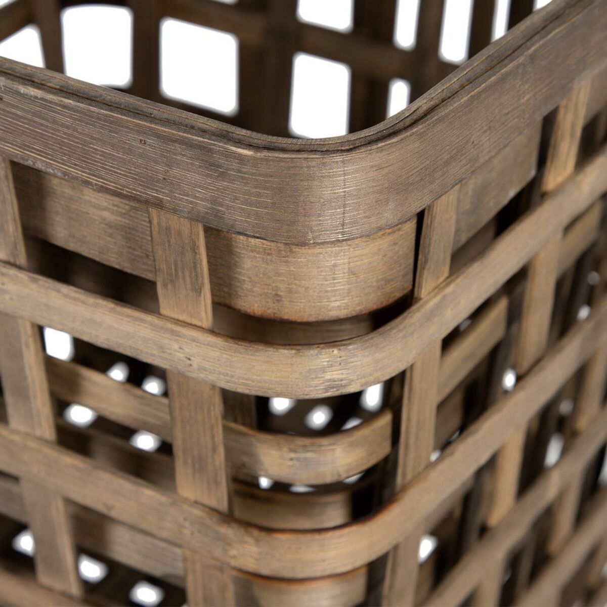 Korgset 42 x 42 x 37 cm Naturell Bambu (3 Delar) - 9