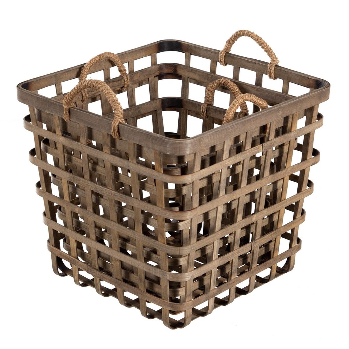 Korgset 42 x 42 x 37 cm Naturell Bambu (3 Delar) - 13