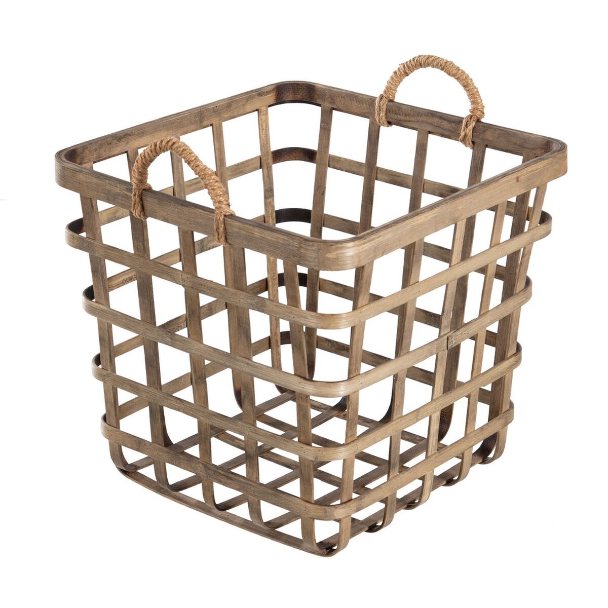 Korgset 42 x 42 x 37 cm Naturell Bambu (3 Delar) - 12