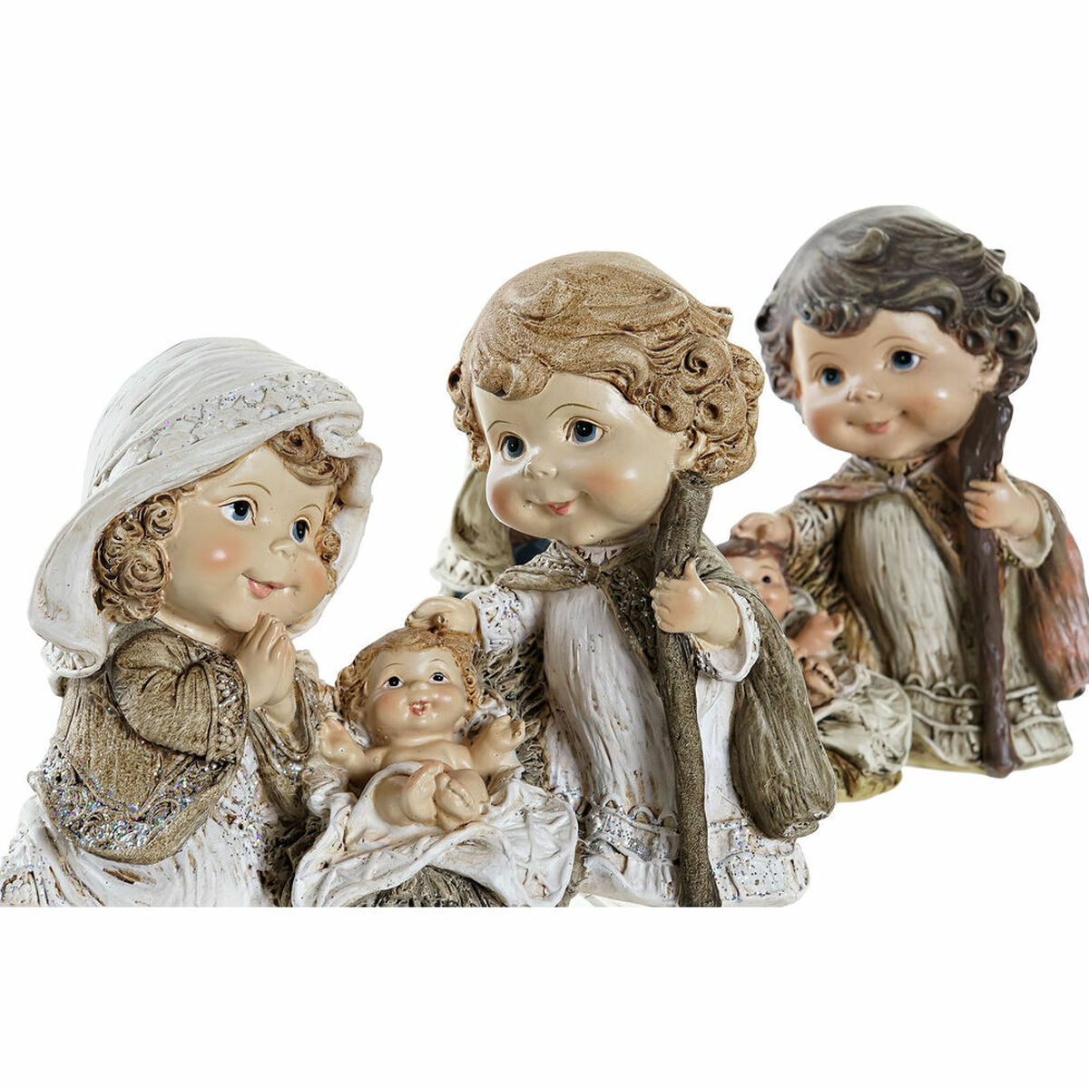 Julkrubba-set DKD Home Decor Harts Multicolour (16 x 9 x 12 cm) (2 antal) - 3