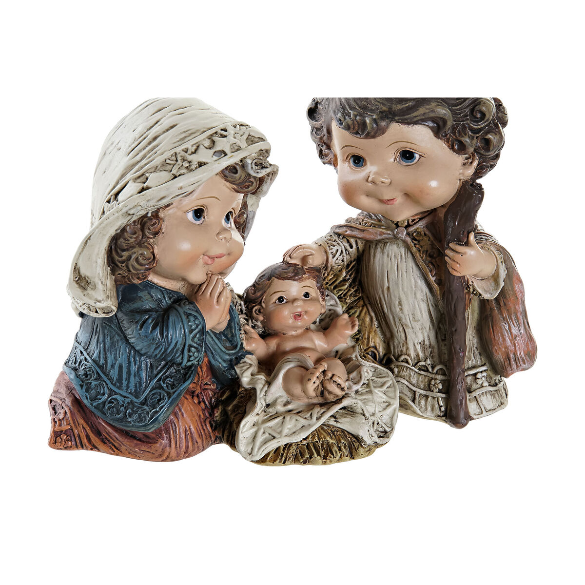 Julkrubba-set DKD Home Decor Harts Multicolour (16 x 9 x 12 cm) (2 antal) - 2
