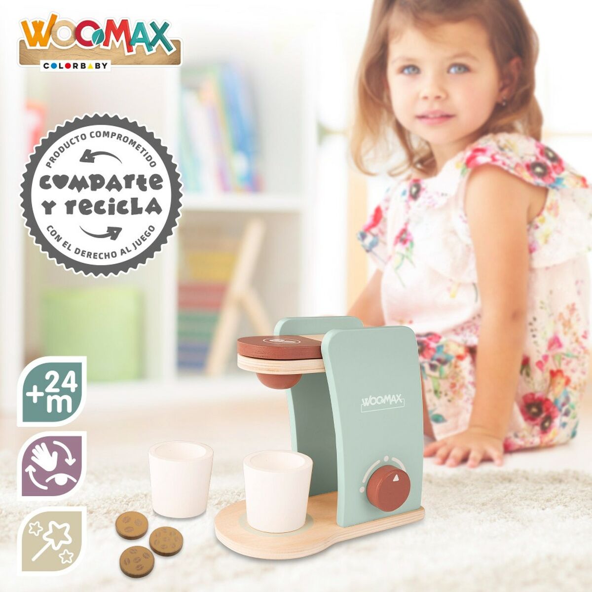 Leksak kaffebryggare Woomax 6 Delar (6 antal) - 5