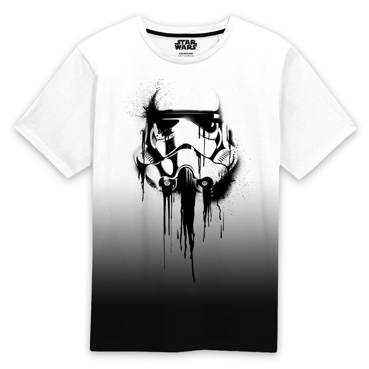 T-shirt med kortärm Star Wars Stormrooper Ink Vit Svart Unisex